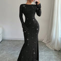 Bell Sleeves Elegant Maxi Dress