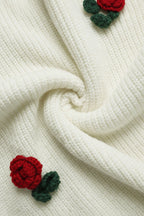 Elegant Rose V-Neck Dress