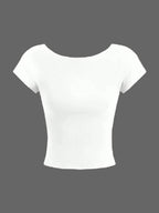 White t-shirt on a pink background