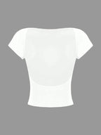 White t-shirt on a pink background