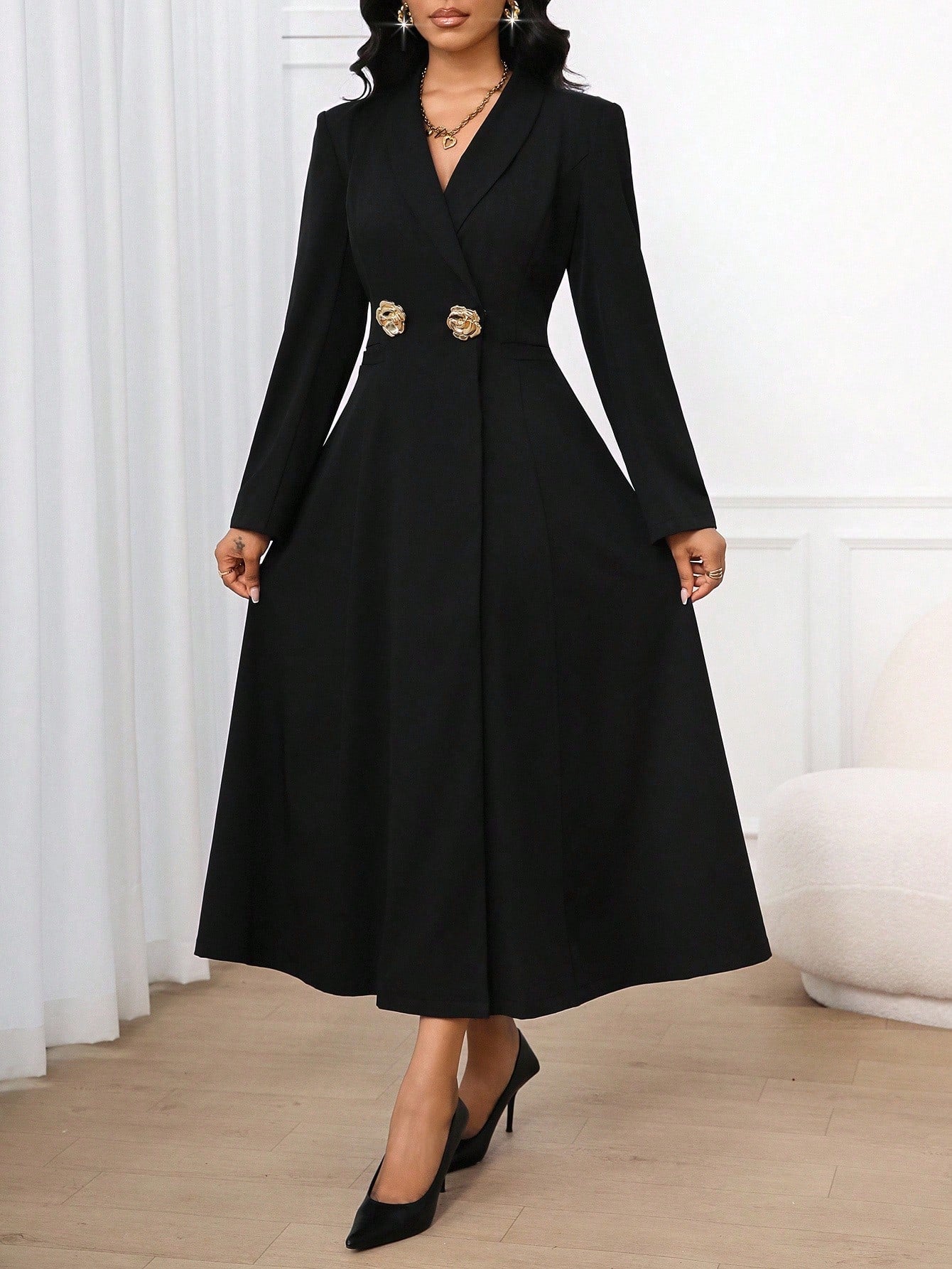 Trench Coat Blazer Dress