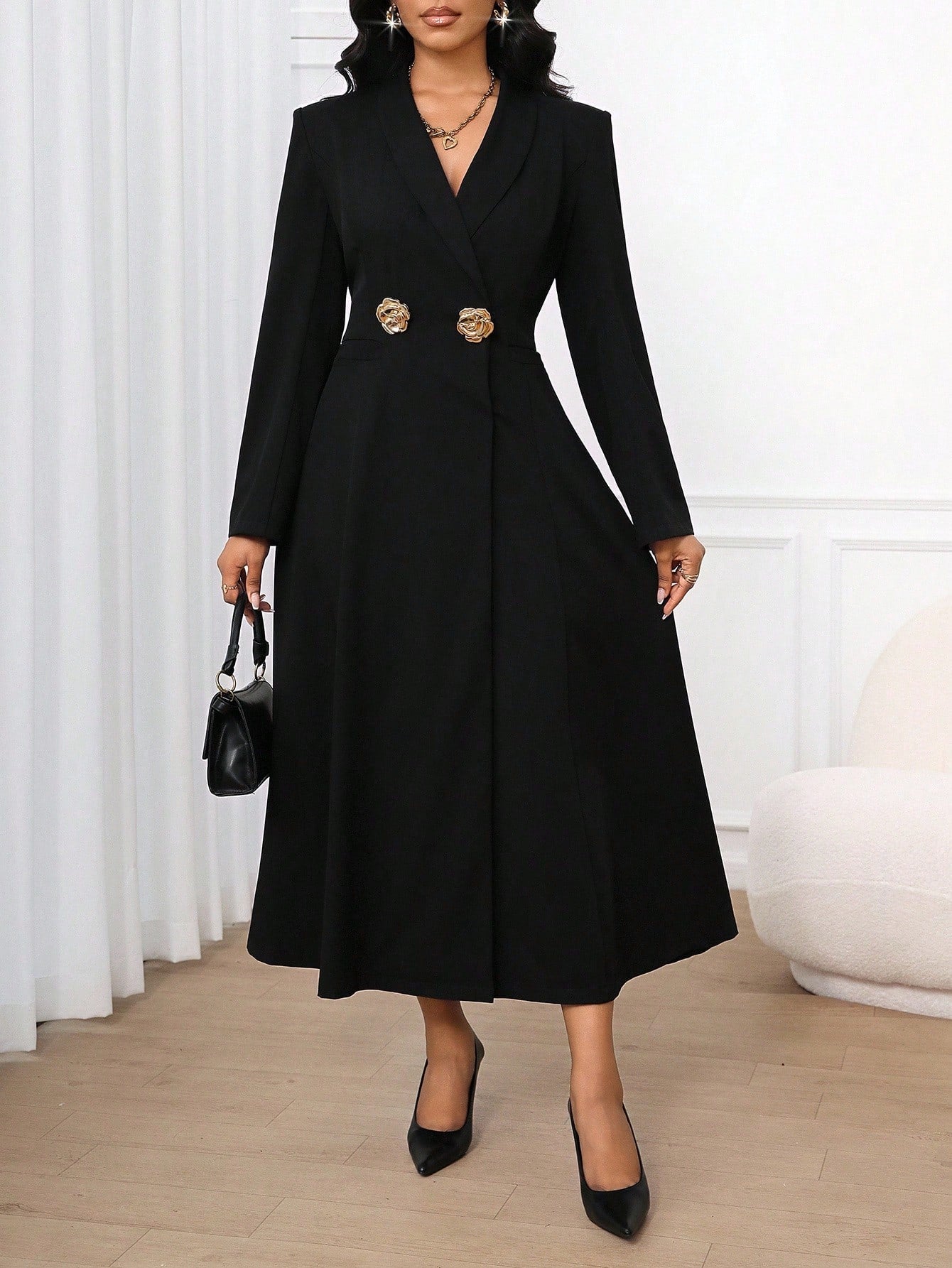Trench Coat Blazer Dress