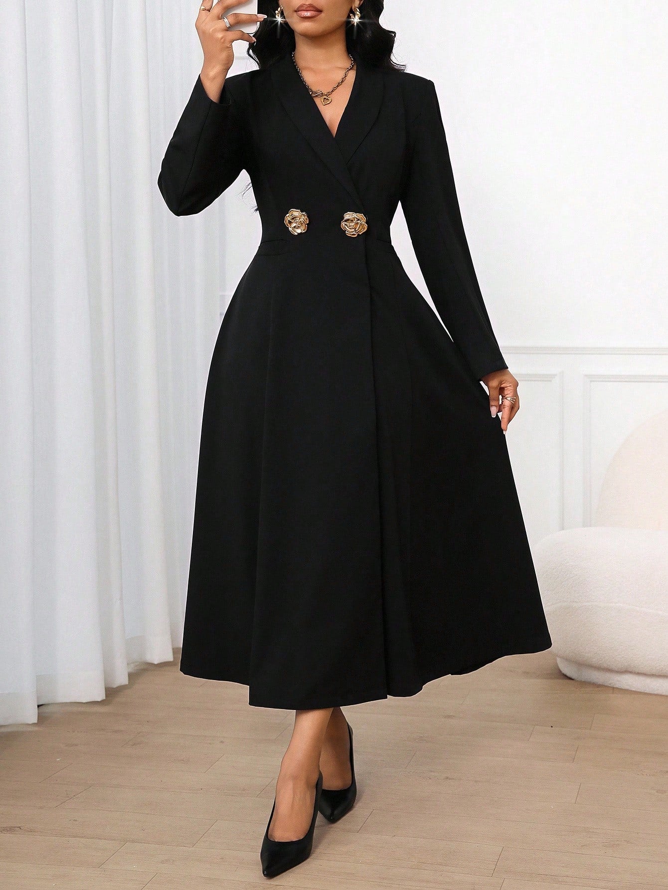 Trench Coat Blazer Dress