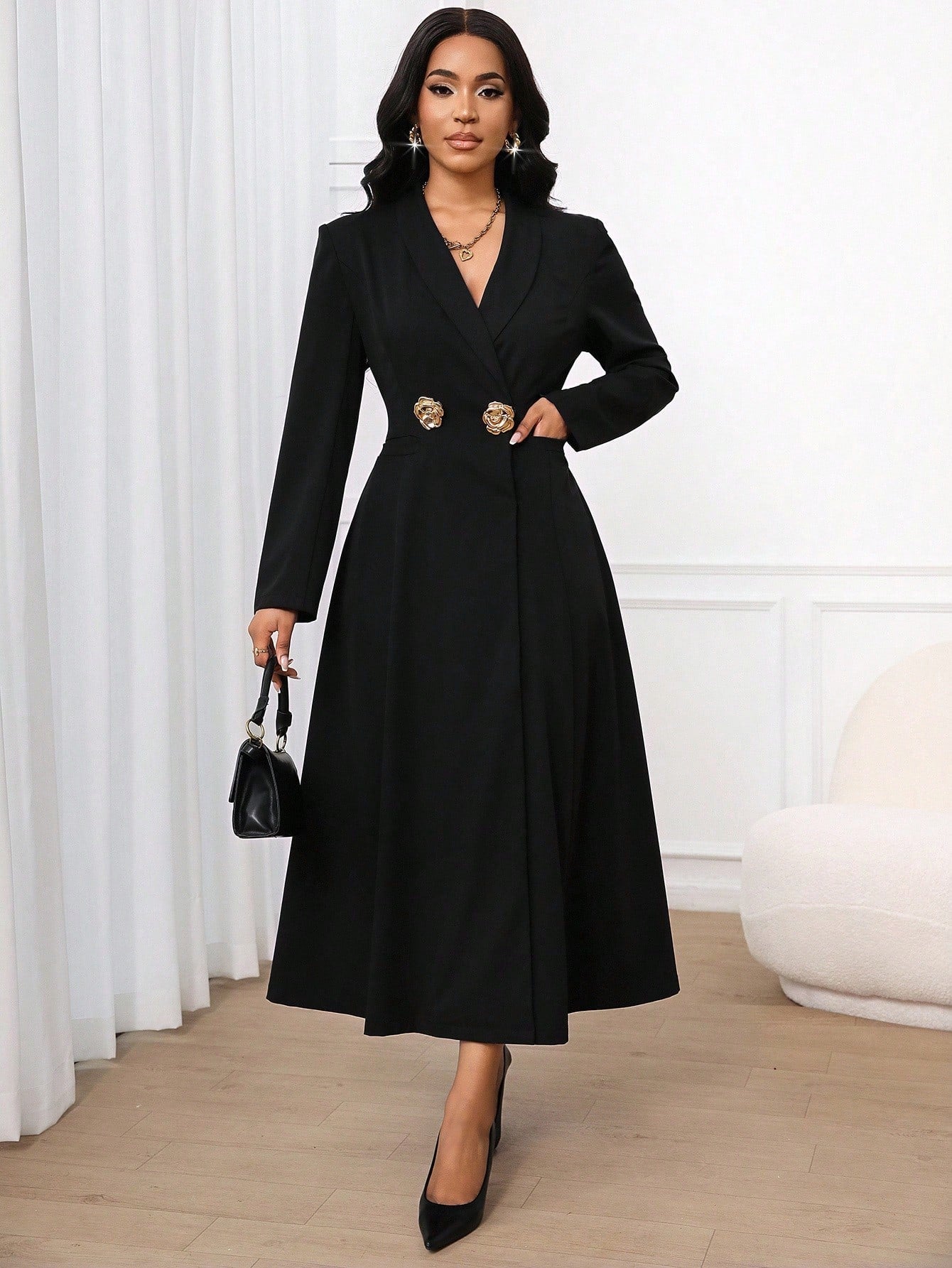 Trench Coat Blazer Dress