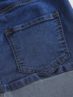 Solid Minimalist Casual Denim Skirt