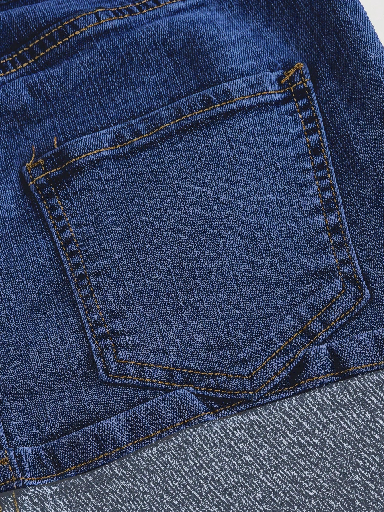 Solid Minimalist Casual Denim Skirt