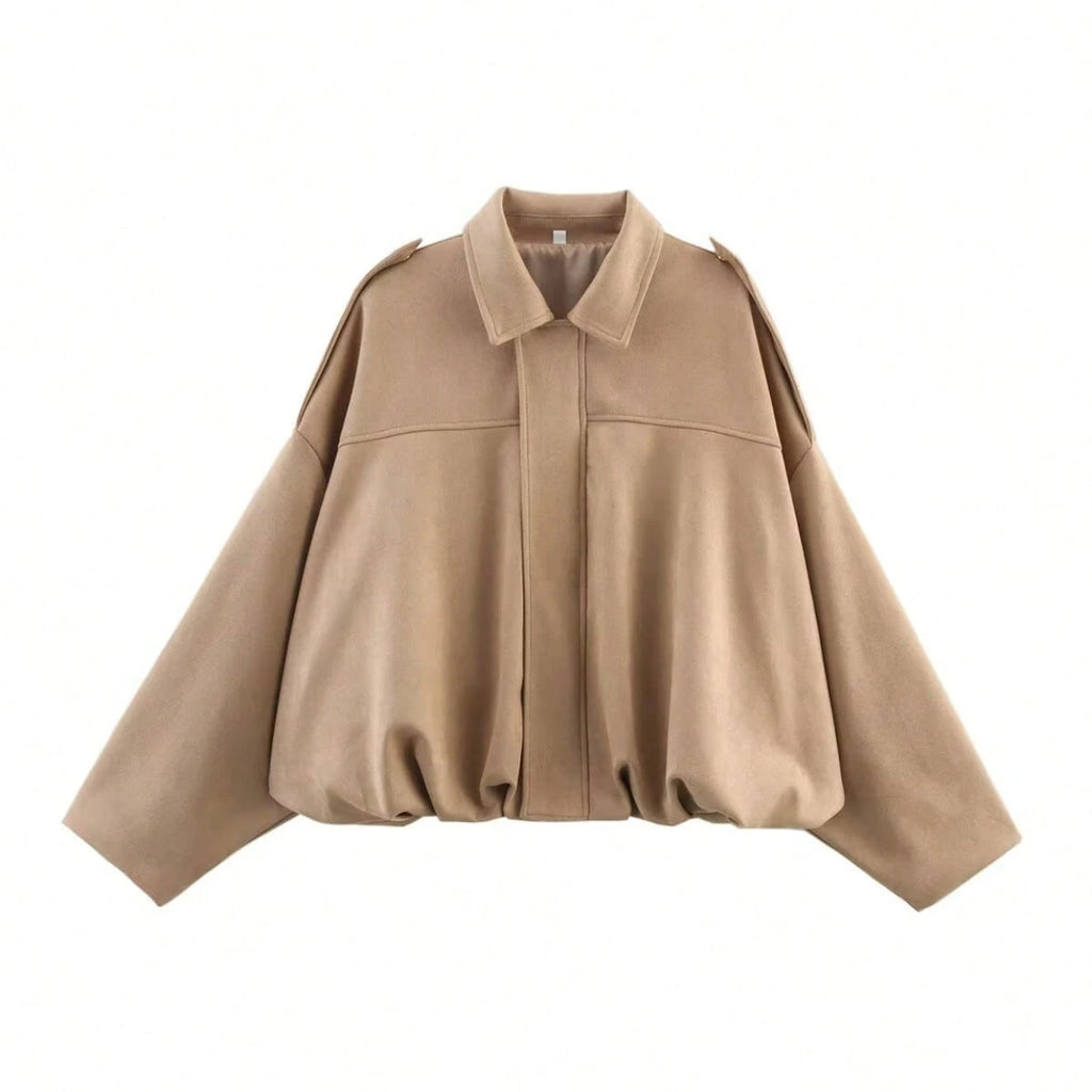 Beige jacket on a white background