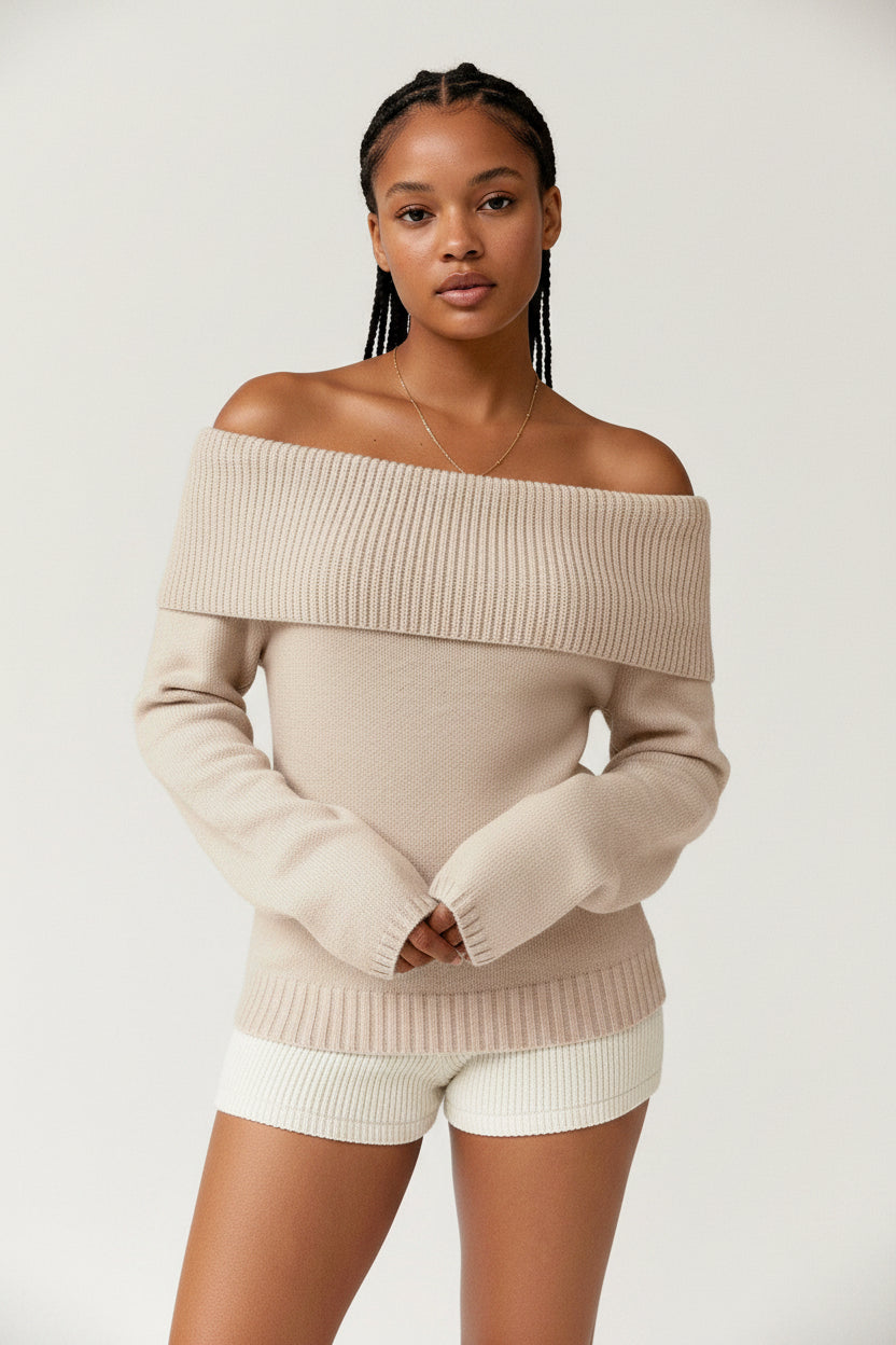 The Minimalist off-shoulder sweater