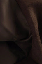 Close-up of dark brown fabric texture