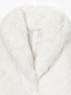Close-up of white fur texture