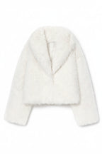 White fur coat on a white background