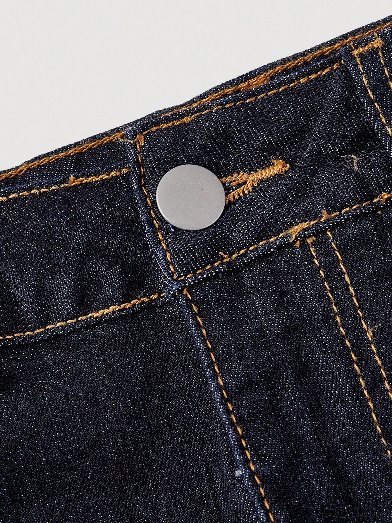 Solid Minimalist Casual Denim Skirt