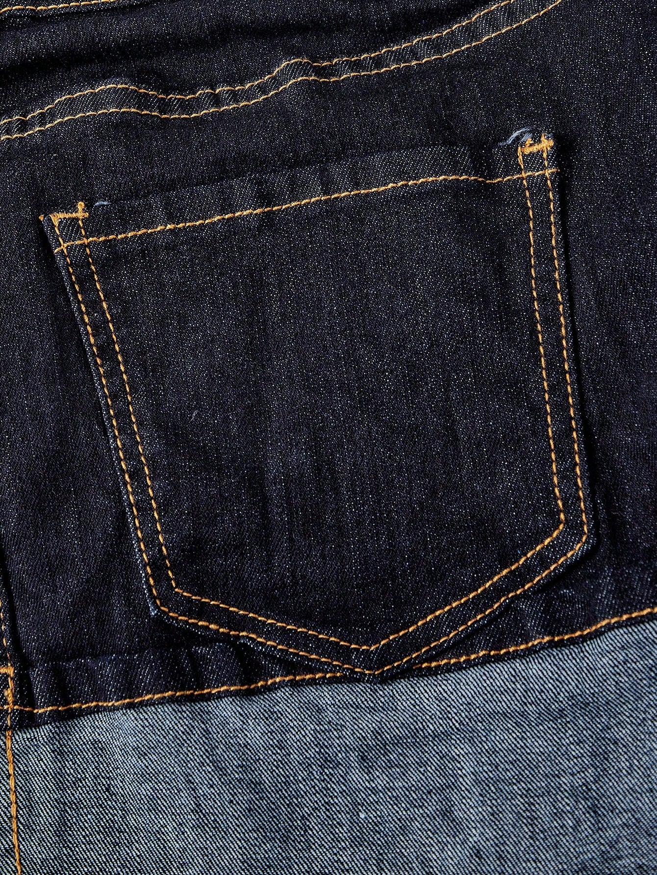 Solid Minimalist Casual Denim Skirt