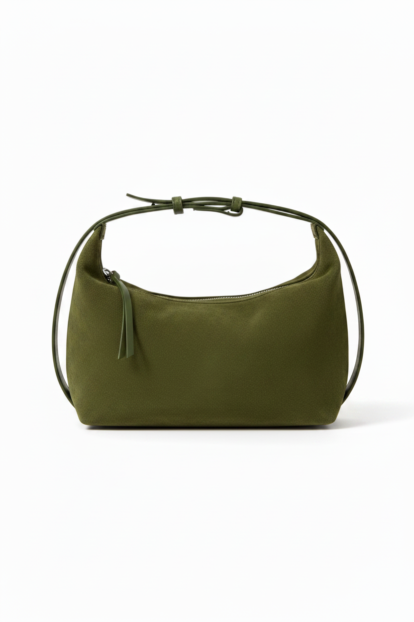 The Suede Crescent Hobo Bag