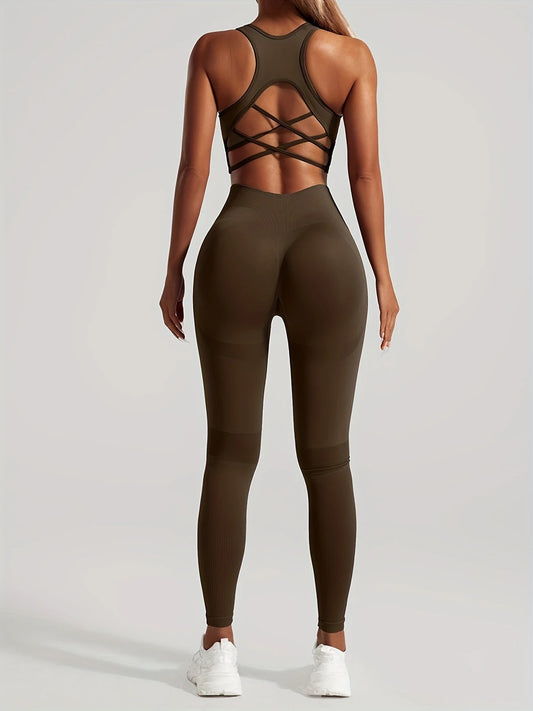 Crisscross Back Sports Bra & Leggings