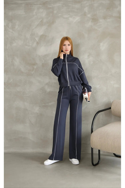 Long Sleeve Hoodie And Drawstring Waist Pant