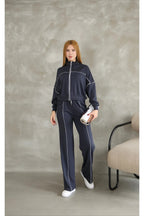 Long Sleeve Hoodie And Drawstring Waist Pant