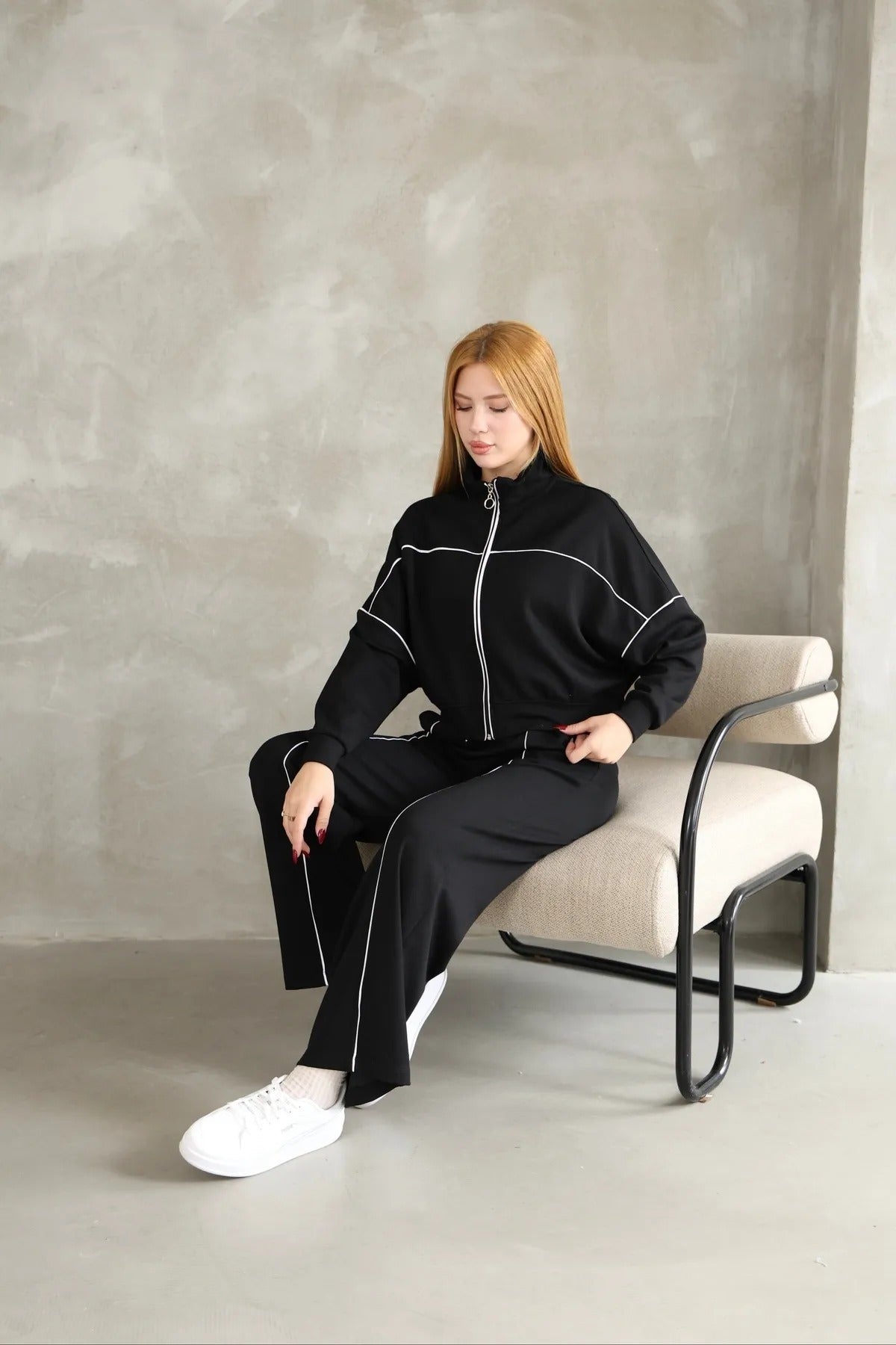 Long Sleeve Hoodie And Drawstring Waist Pants
