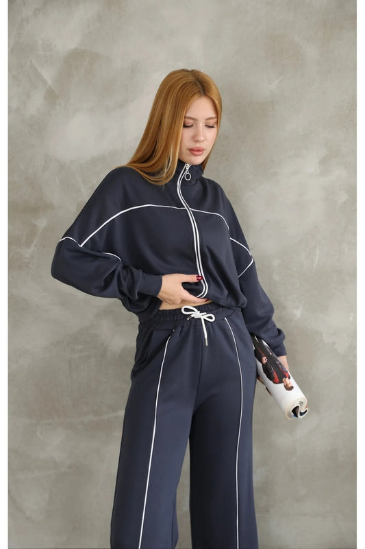 Long Sleeve Hoodie And Drawstring Waist Pant