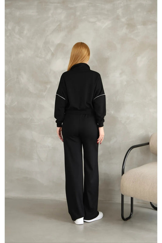 Long Sleeve Hoodie And Drawstring Waist Pants