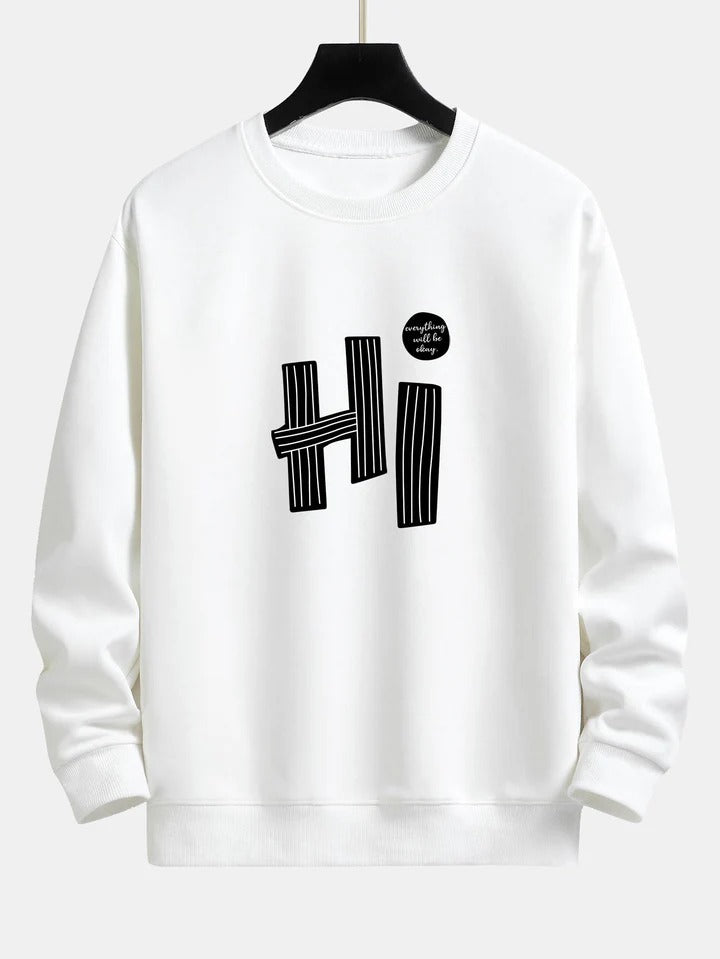 Hi Graphic Knit Sweatshirt