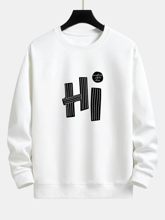 Hi Graphic Knit Sweatshirt