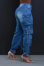 Denim Cargo Pants
