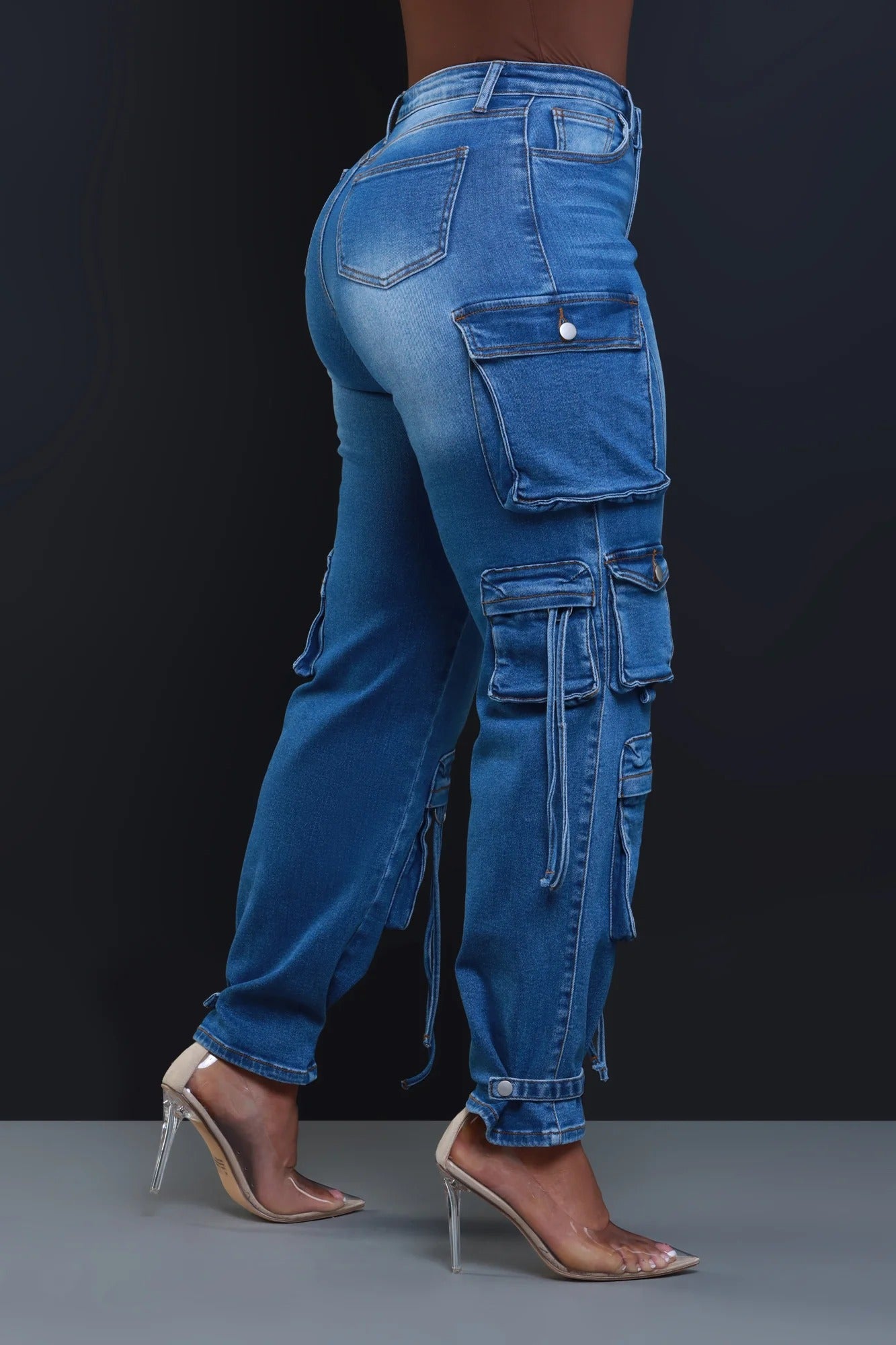 Denim Cargo Pants