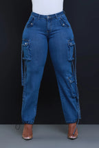 Denim Cargo Pants