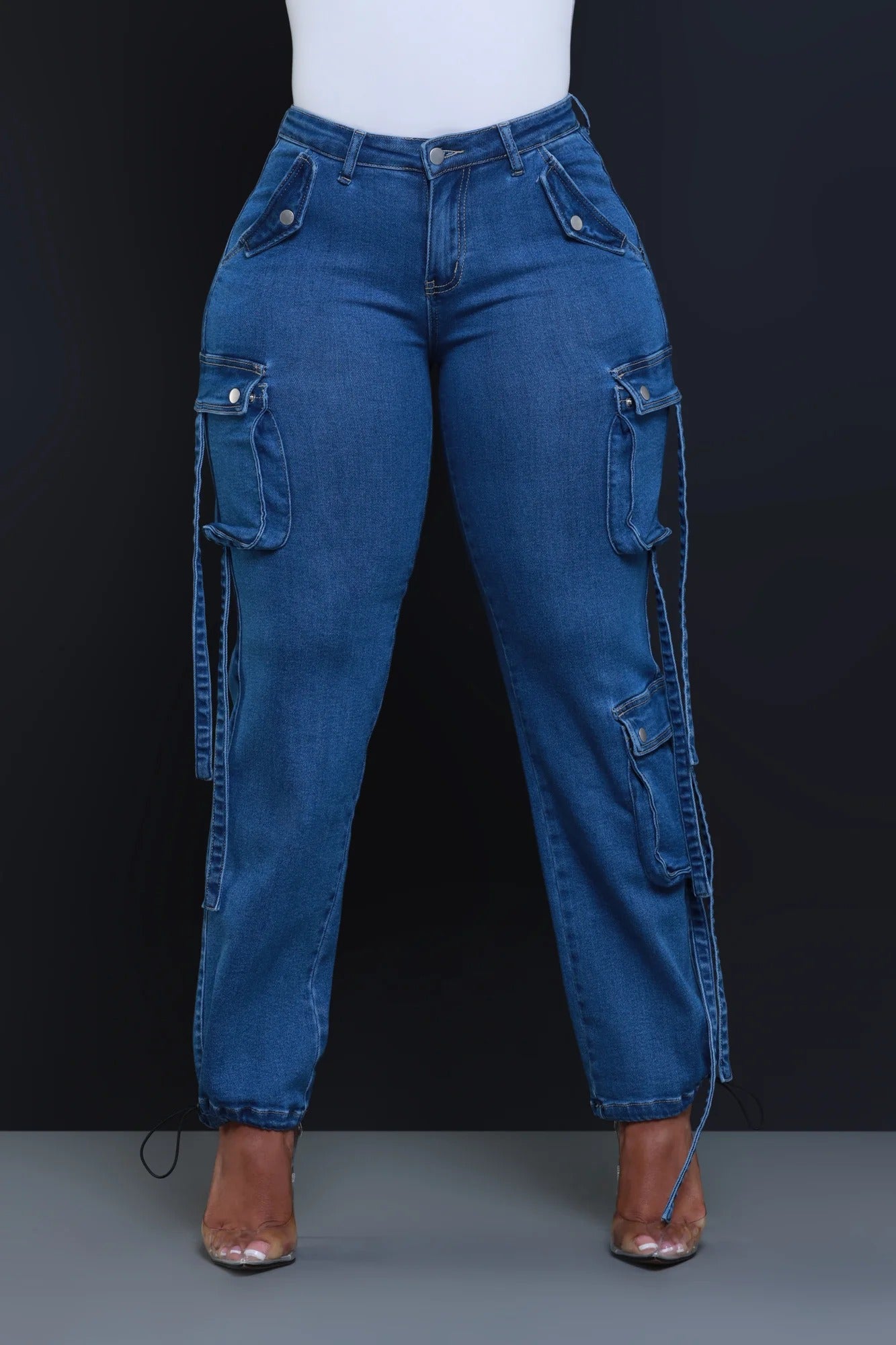 Denim Cargo Pants
