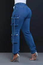 Denim Cargo Pants