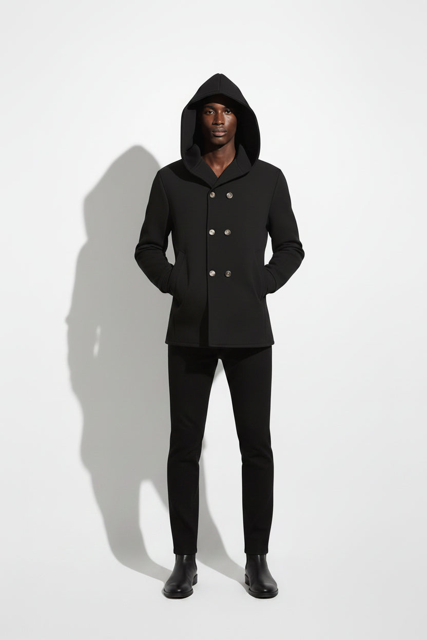 Hooded Wool Blend  Coats