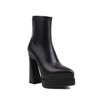 Pointed Toe Ankle Strap Boots