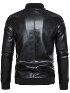 Zip-Up Leather Coat