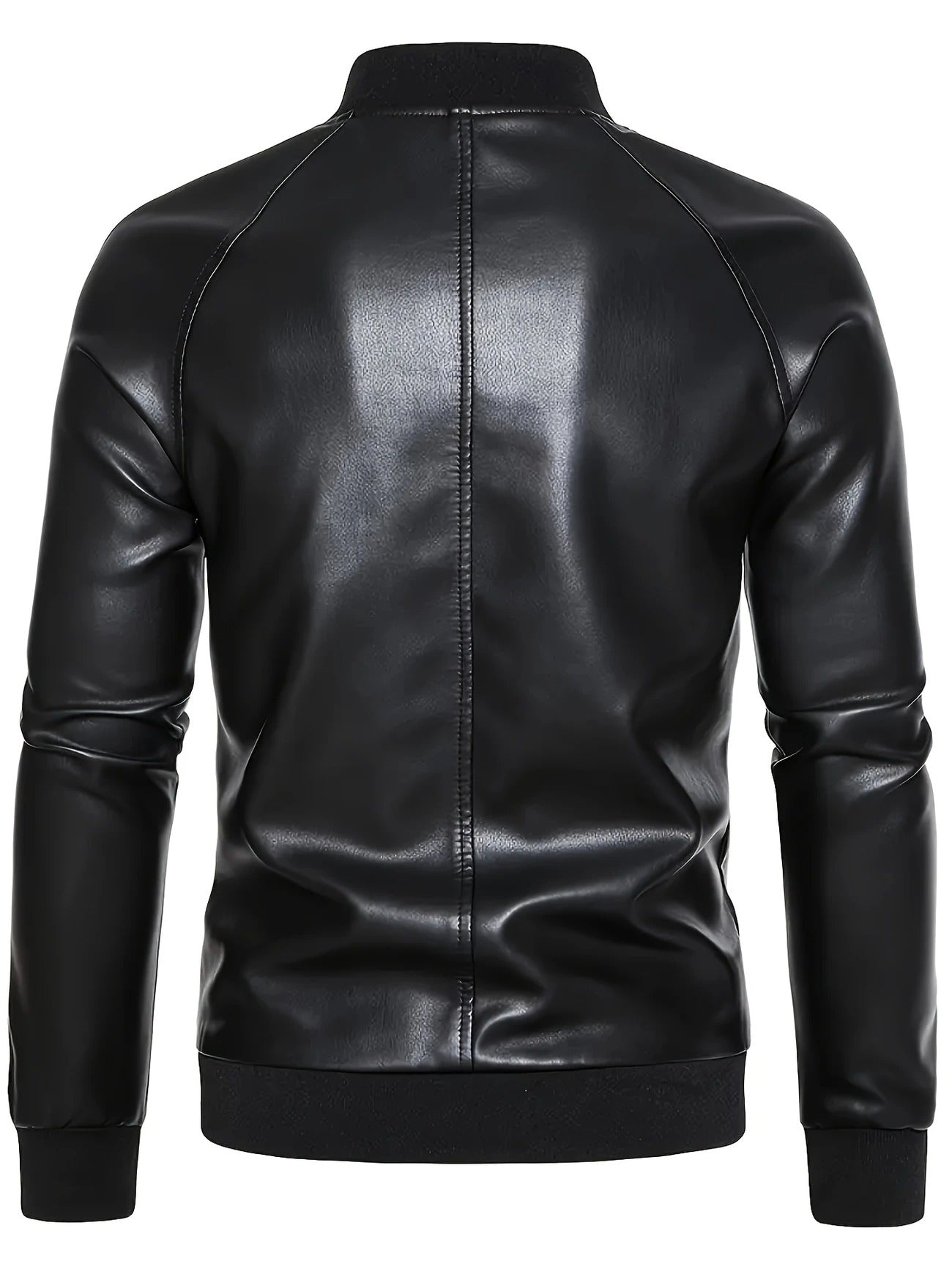 Zip-Up Leather Coat