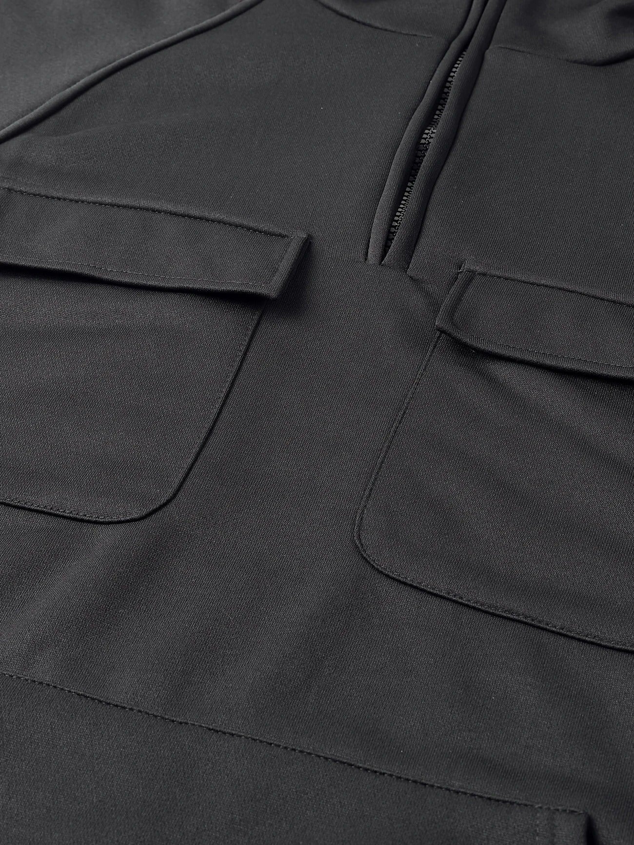 Half-Zip Cargo Sweatshirt
