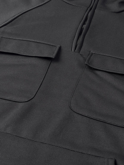 Half-Zip Cargo Sweatshirt