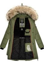 Fuzzy Trim Hooded Padded Coat