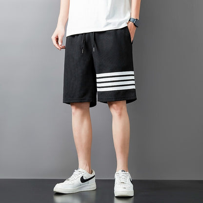 Striped Drawstring Shorts