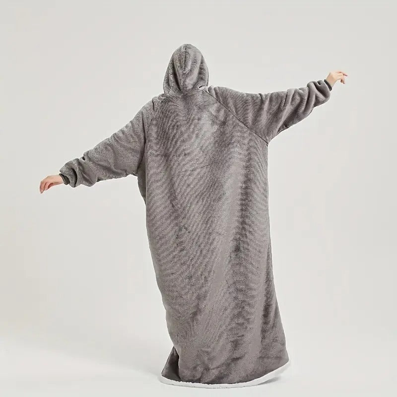 Cozy Plush Hooded Gown