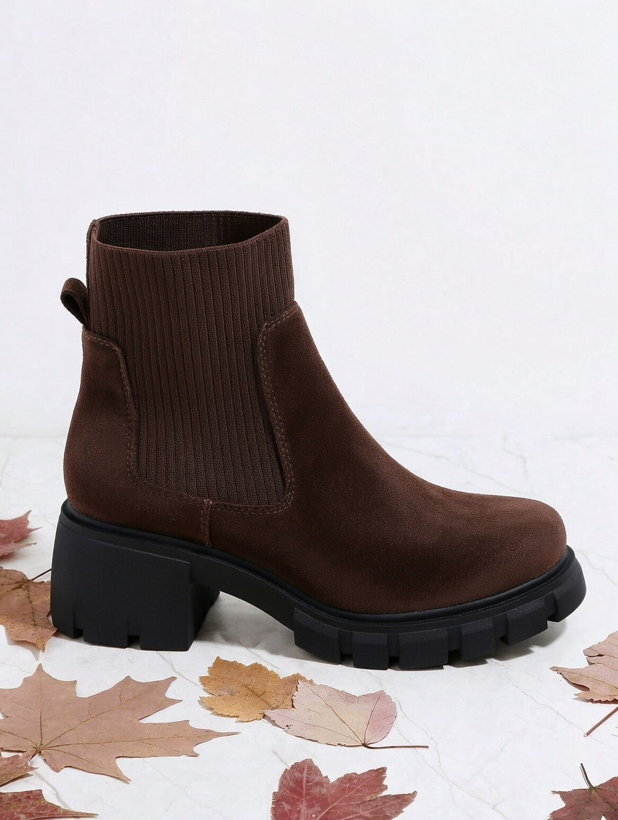 Suede Slip On Chelsea Boots