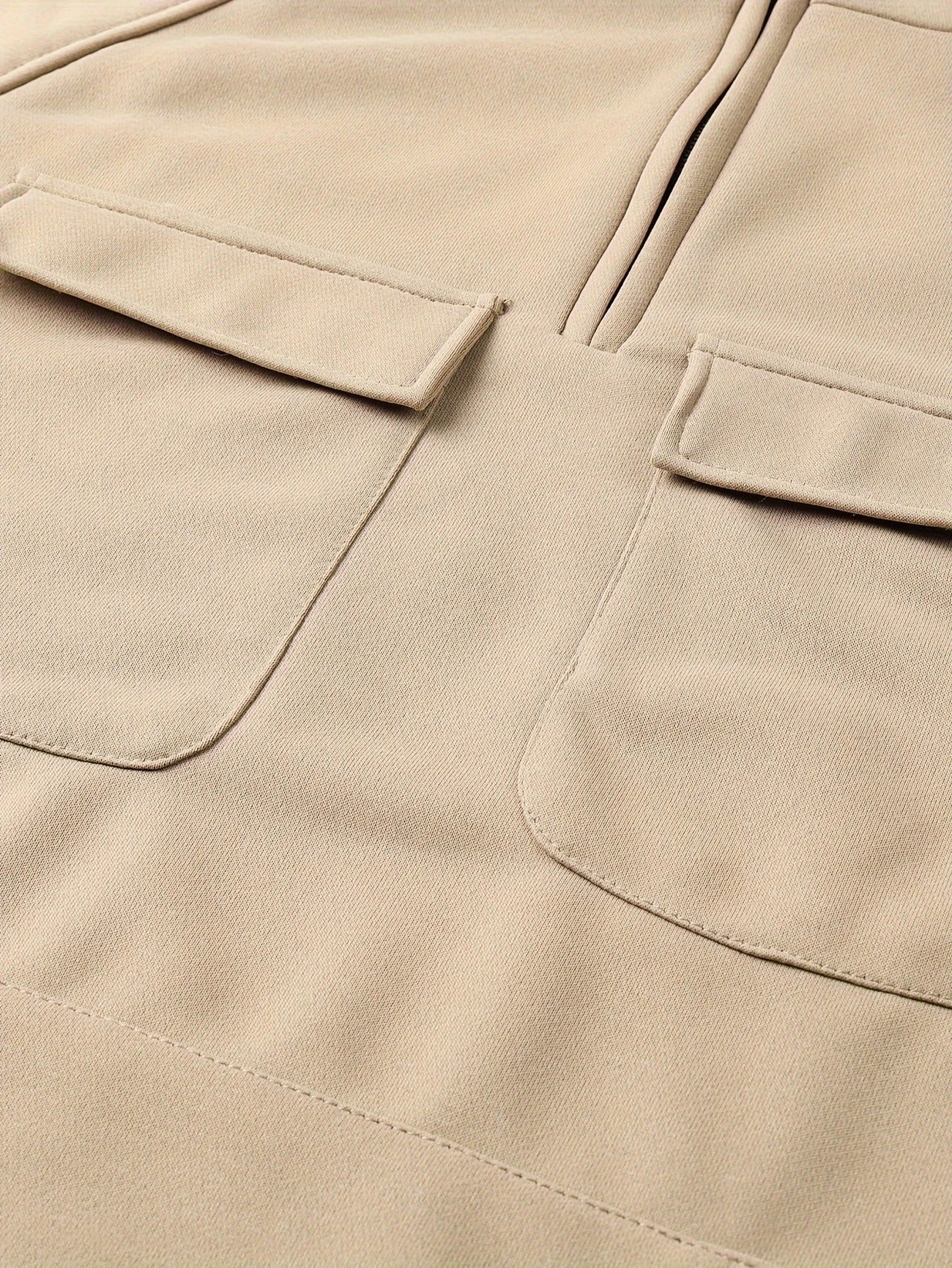 Half-Zip Cargo Sweatshirt