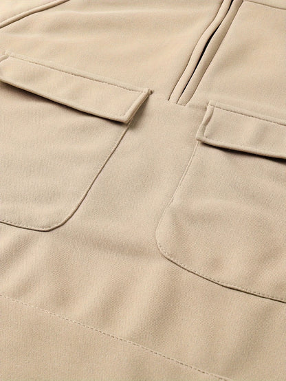 Half-Zip Cargo Sweatshirt