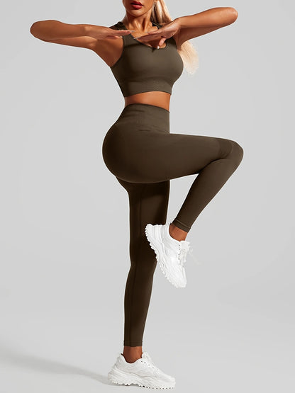 Crisscross Back Sports Bra & Leggings