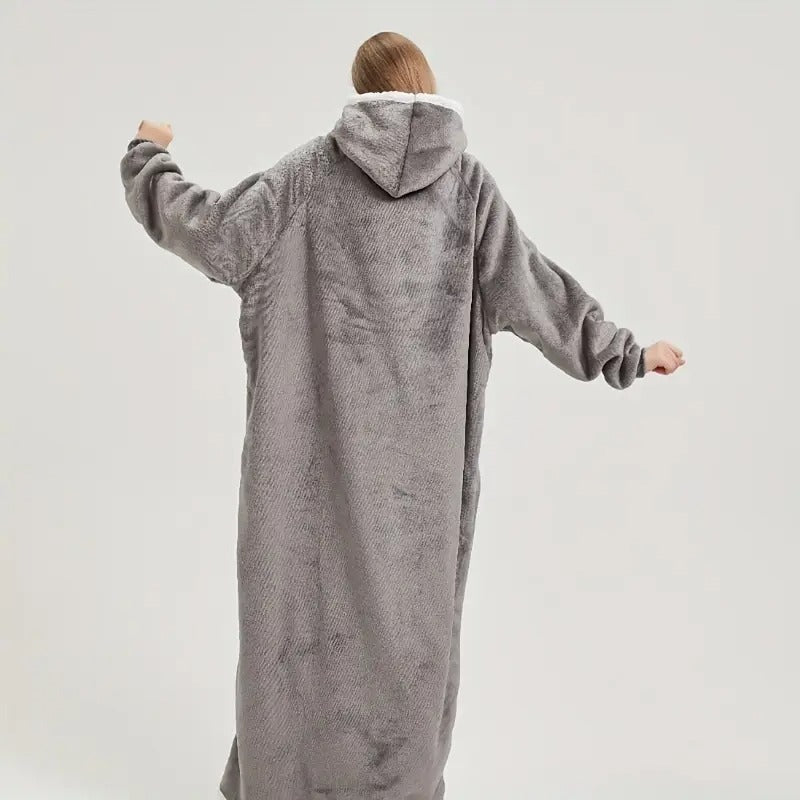 Cozy Plush Hooded Gown