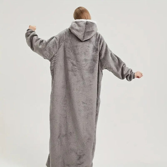 Cozy Plush Hooded Gown