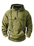 Half-Zip Cargo Sweatshirt