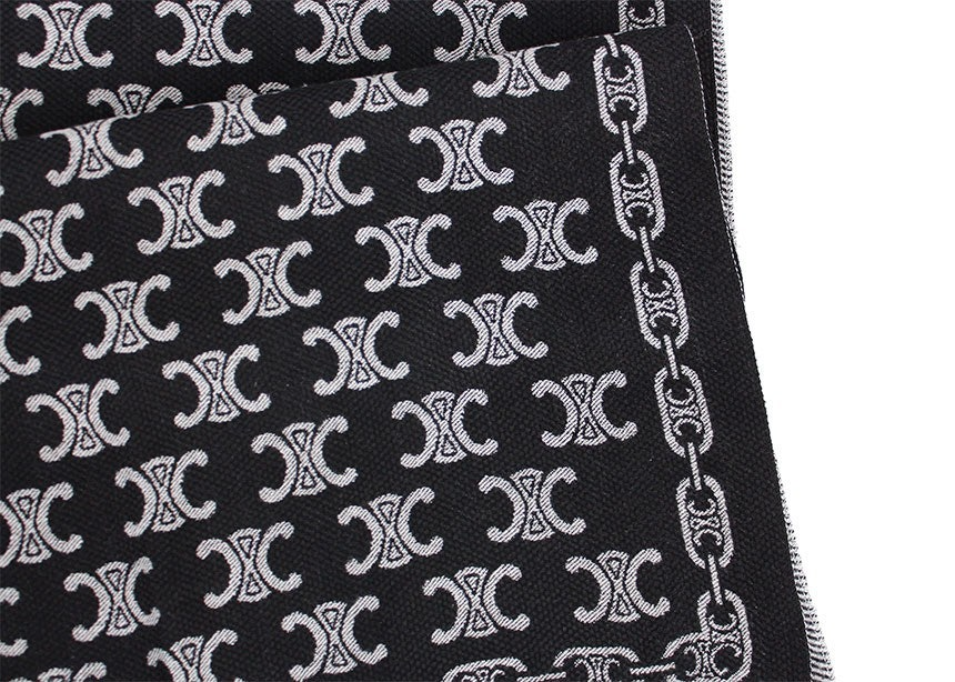 Designer Triomphe Wool Blend Scarf