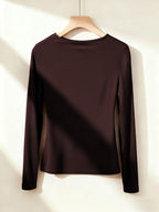 Elegant Long Sleeve Chest Wrinkle Top