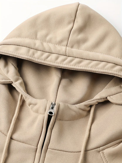 Half-Zip Cargo Sweatshirt